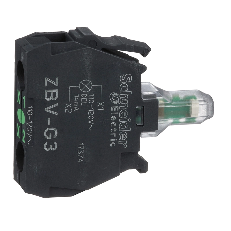 Bloque luminoso led verde 120VCA para XB4-XB6